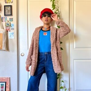 Brown Philosophy Teddy Coat